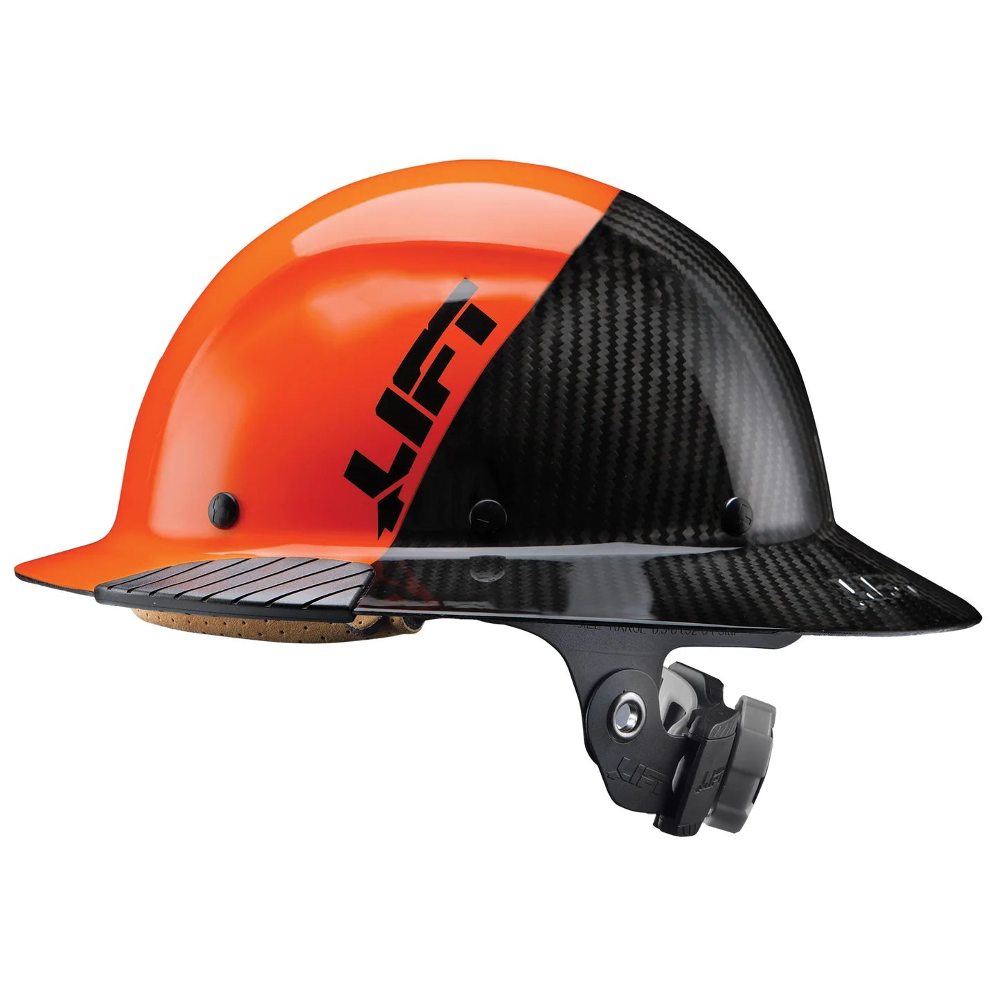 DAX Fifty 50 Carbon Fiber Full Brim Hardhat (orange)